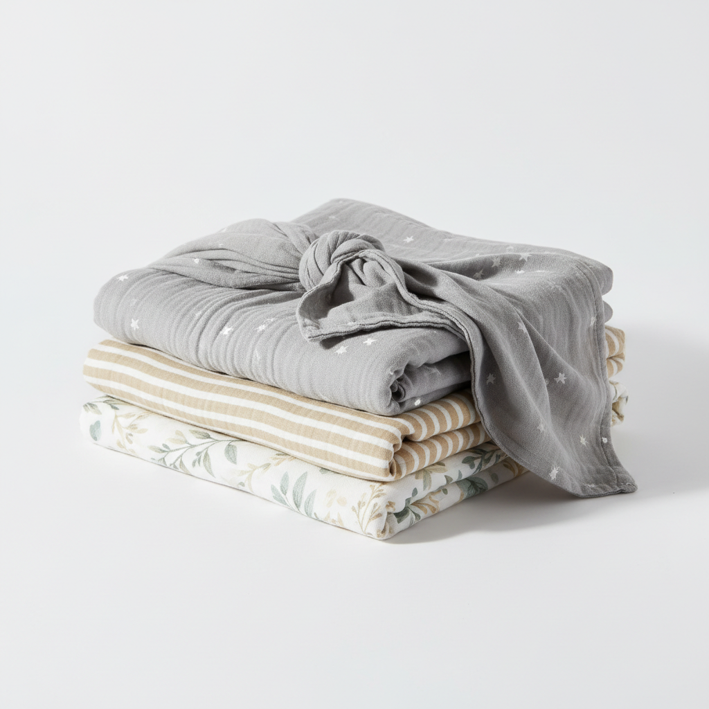 Organic Cotton Muslin Swaddle Blankets