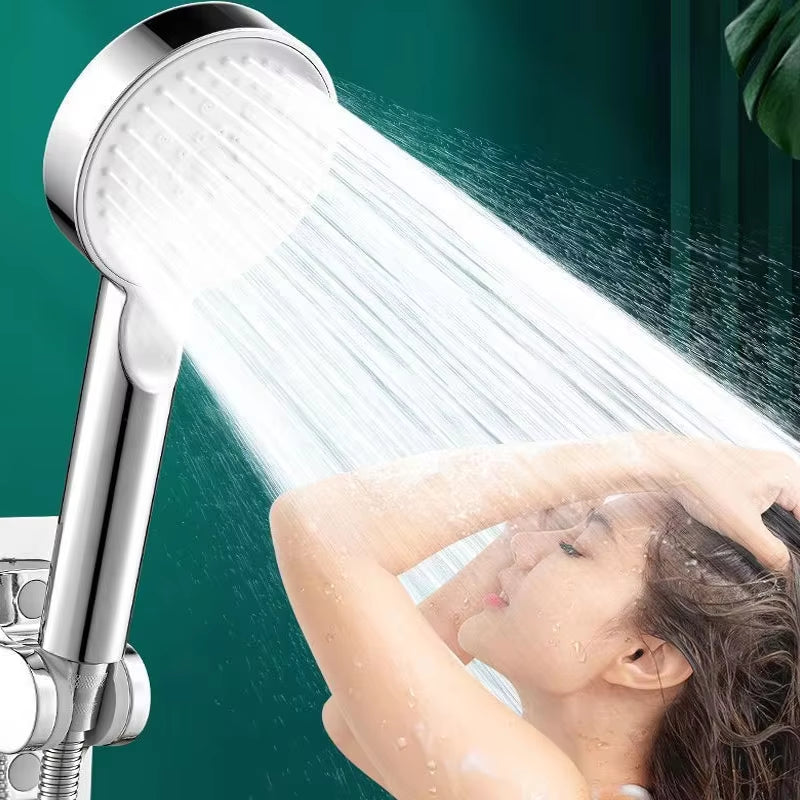 High Pressure Handheld Shower Head 5 Modes Adjustable Shower Heads Water Saving Spa Shower Head Sprayer Bathroom Accessory