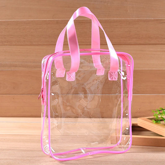 Waterproof Transparent PVC Bath Cosmetic Bag Women Make up Case Travel Zipper Makeup Beauty Wash Organizer Toiletry Storage Kit
