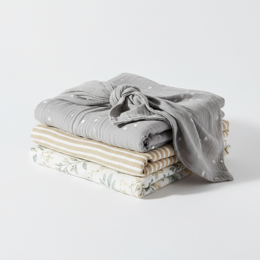 Organic Cotton Muslin Swaddle Blankets
